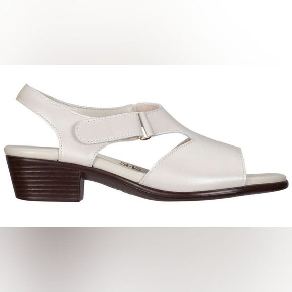 SAS Suntimer Comfort Cushioned Heeled Sandals White Size 6½‎ N Narrow - Picture 3 of 9
